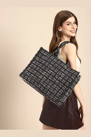 DressBerry Checked Oversized Shopper Tote Bag with