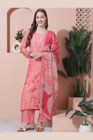 Stylee Lifestyle Floral Printed Pure Silk Unstitched Dress Material