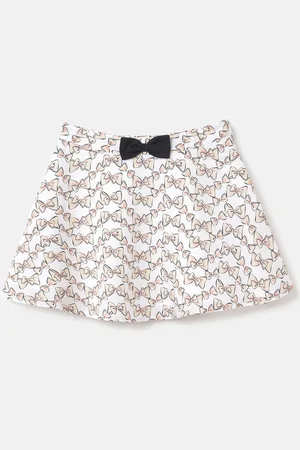 Benetton Girls Abstract Printed A-Line Mini Skirt