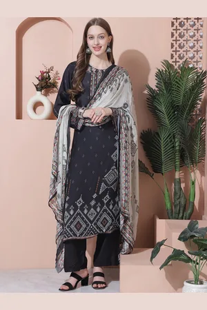 Stylee Lifestyle Ethnic Motifs Embroidered Pure Silk Unstitched Dress Material