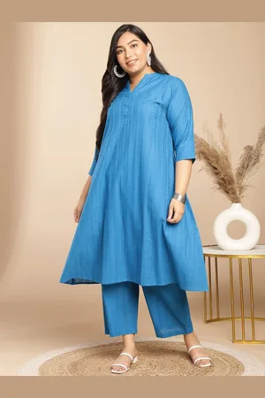 Janasya Cotton Self Design A-Line Co-ord Set