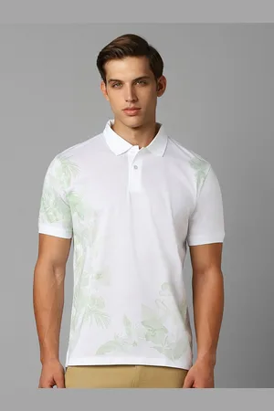 Louis Philippe Tropical Printed Polo Collar Pure Cotton T-shirt
