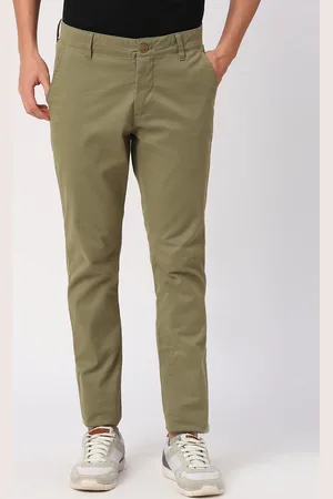 Being Human Men Slim Fit Mid-Rise Cotton Plain Regular Trousers Trousers