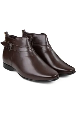 BXXY Men Round Toe In-Built Hidden-Height Elevator Formal Boots