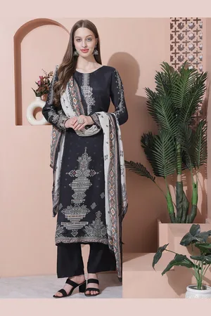 Stylee Lifestyle Ethnic Motifs Embroidered Pure Silk Unstitched Dress Material