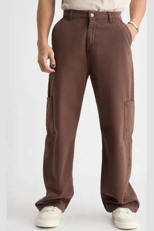 FREAKINS Men Brown Relaxed Fit High-Rise Clean Look Jeans