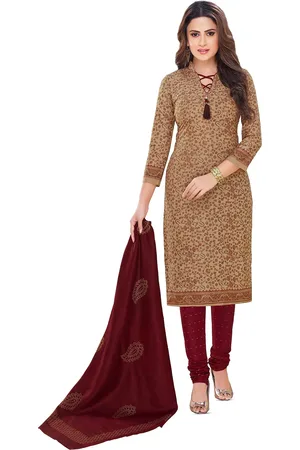 Miraan Paisley Printed Pure Cotton Unstitched Dress Material