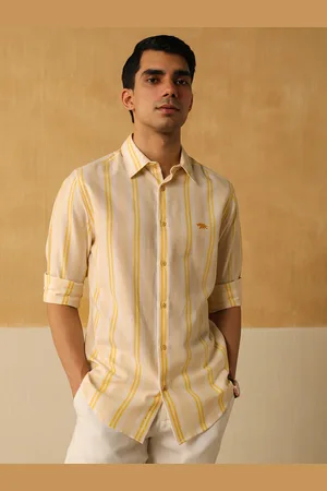Andamen Premium Striped Cotton Slim Fit Casual Shirt