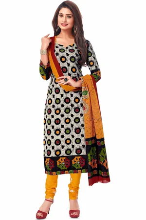 Miraan Geometric Printed Pure Cotton Unstitched Dress Material