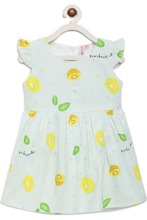 Kids On Board Girls Conversational Print Cotton A-Line Dress