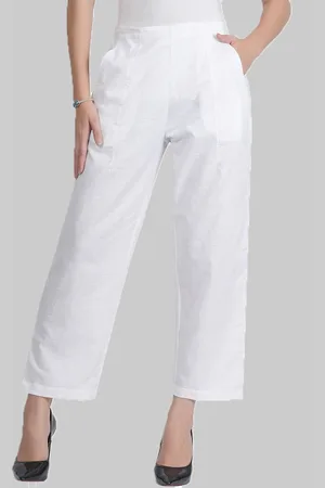 STYLE SHOES Women Mid-Rise Linen Trousers