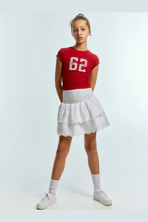 H&M Girls Pure Cotton Tiered Skirt