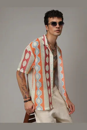 Campus Classic Ethnic Motifs Printed Oversized Shirt