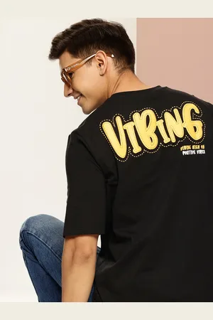 HARVARD Men Typography Printed Pure Cotton T-shirt