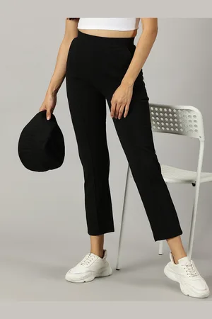 Ausk Women Relaxed Skinny Fit High-Rise Trousers