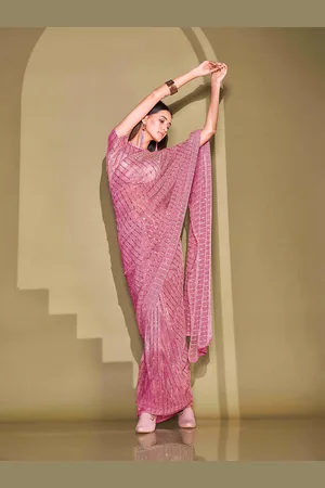 Tikhi Imli Embellished Mukaish Ready to Wear Saree