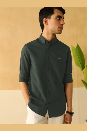Andamen Premium Button Down Collar Opaque Cotton Casual Shirt