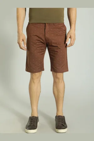 Indian Terrain Men Paisley Printed Mid-Rise Pure Cotton Chino Shorts