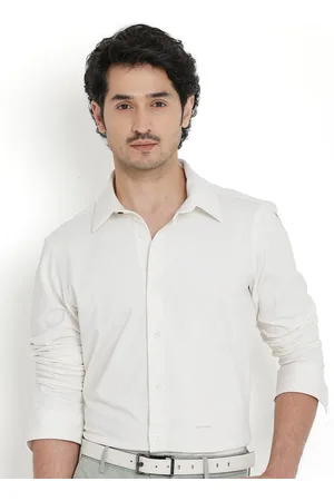 RARE RABBIT Men Flyknit Power Stretch Knitted Shirt