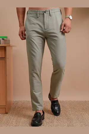 LocoMotive Men Mid Rise Slim Full Length Cotton Trousers