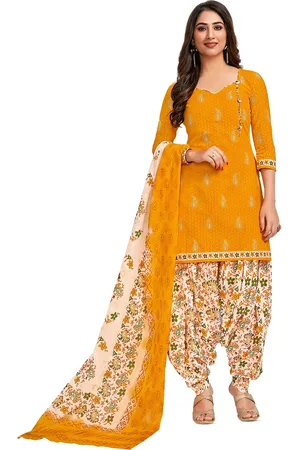 Miraan Paisley Printed Pure Cotton Unstitched Dress Material