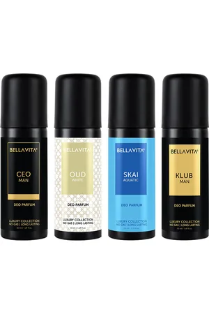 Bella Vita Set Of 4 Deodorant - CEO Man+Oudh White+SKAI Aquatic+Klub Man
