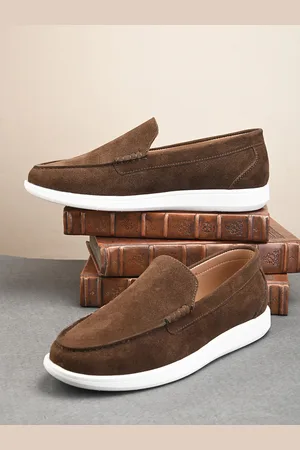 Mast & Harbour Men Round Toe Memory Foam Suede Loafers