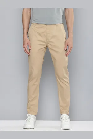 Flying Machine Men Solid Slash Fit Chinos Trousers