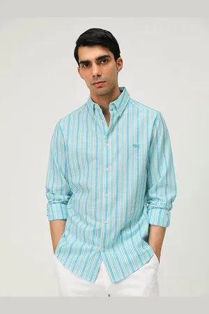 Andamen Premium Slim Fit Vertical Stripes Full Sleeve Cotton Shirt