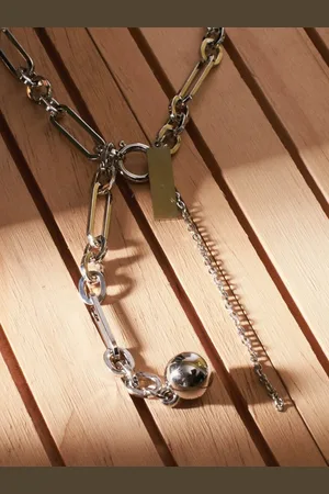 Salty Men Silver-Plated Necklace