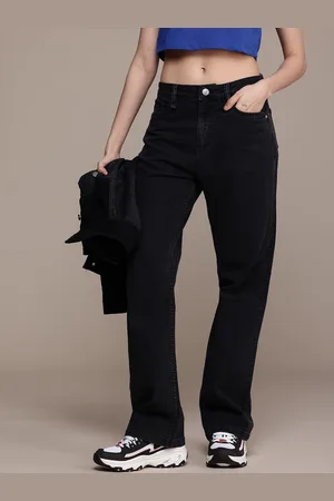Roadster The Life Co. Women Straight Fit High-Rise Light Fade Stretchable Jeans