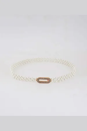 STYLE SHOES Women Beaded Stretchable Belt