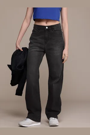 Roadster The Life Co. Women Straight Fit High-Rise Light Fade Stretchable Jeans