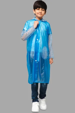 THE CLOWNFISH Shower Saver Kids Shower Saver Series Waterproof Adjustable Hood Rain Jacket