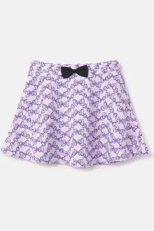 Benetton Girls Abstract Printed Knee Length A-Line Skirt