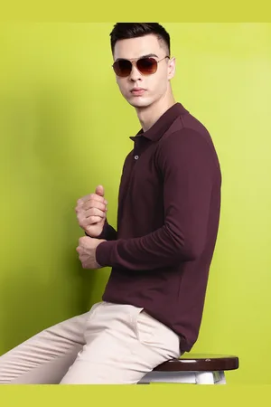 HANCOCK Men Polo Collar Pure Cotton T-shirt