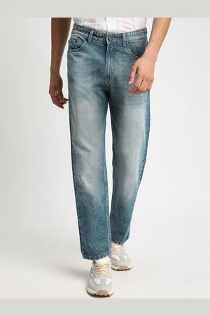 Bene Kleed Men Relaxed Fit Clean Look Heavy Fade Whiskers Pure Cotton Jeans