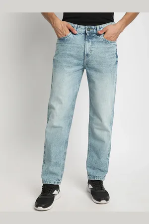 Bene Kleed Men Relaxed Fit Clean Look Heavy Fade Whiskers Pure Cotton Jeans
