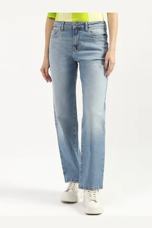 Benetton Women Straight Fit Heavy Fade Jeans