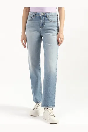 Benetton Women Straight Fit Heavy Fade Jeans