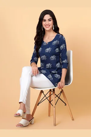 Bani Women Ethnic Motifs Printed Pure Cotton Straight Kurti