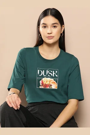 Chemistry Printed Drop-Shoulder Pure Cotton T-shirt