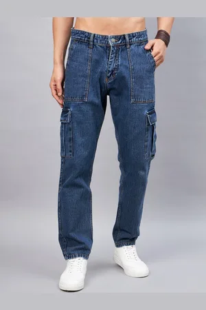 Studio Nexx Men Relaxed Fit Cargo Styles Clean Look Jeans