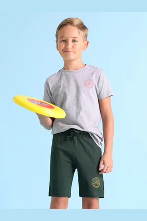 Ralph Lauren Boys Olive Green Cotton Solid Lounge Shorts