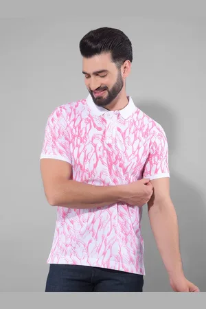 Canary London Abstract Printed Polo Collar Slim Fit Casual T-shirt