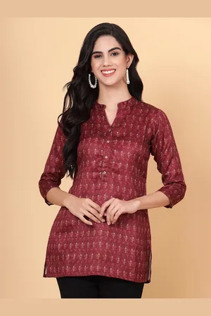 Bani Women Printed Mandarin Collar Cotton Tunic