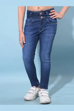 Crimsoune Club Girls Skinny Fit Clean Look Light Fade Stretchable Jeans