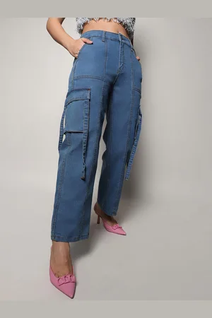 Campus Women Smart Low Distress Light Fade Jeans