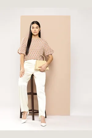 Chemistry Ethnic Print Puff Sleeve Top