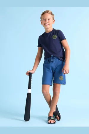 Ralph Lauren Boys Blue Cotton Solid Lounge Shorts